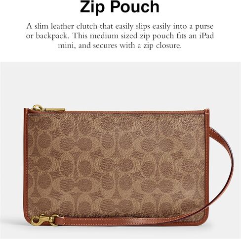 Coach Zip Pouch, B4/Tan Caramel in Saudi Arabia