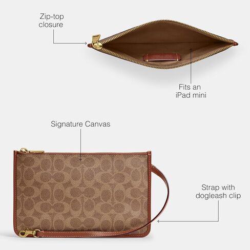 Coach Zip Pouch, B4/Tan Caramel in Saudi Arabia