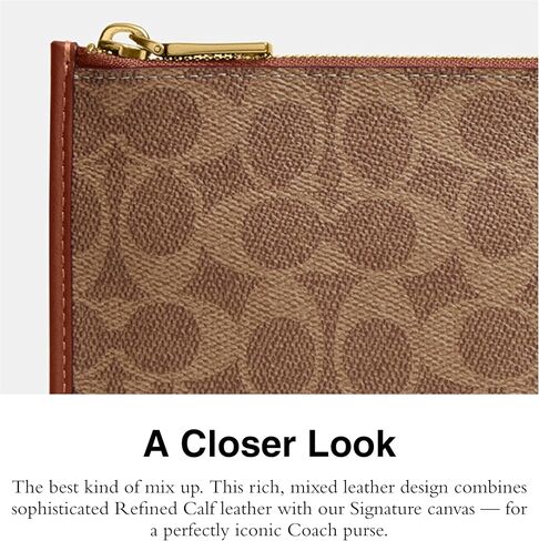 Coach Zip Pouch, B4/Tan Caramel in Saudi Arabia