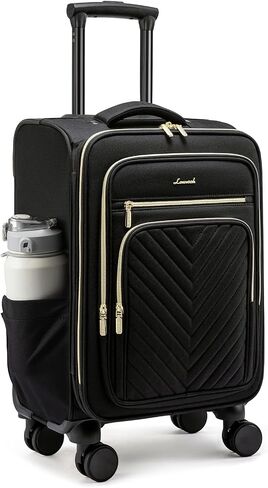 LoveVook Carry On Luggage 22x14x9 Airline Airline المعتمدة ، بحقائب تحمل 20 بوصة على عجلات ، حقيبة Rolling Softside مع TSA Lock للنساء الرجال ، أمتعة سفر خفيفة الوزن in Saudi Arabia