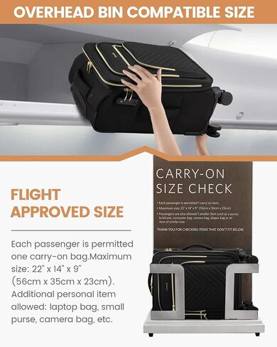 LoveVook Carry On Luggage 22x14x9 Airline Airline المعتمدة ، بحقائب تحمل 20 بوصة على عجلات ، حقيبة Rolling Softside مع TSA Lock للنساء الرجال ، أمتعة سفر خفيفة الوزن in Saudi Arabia