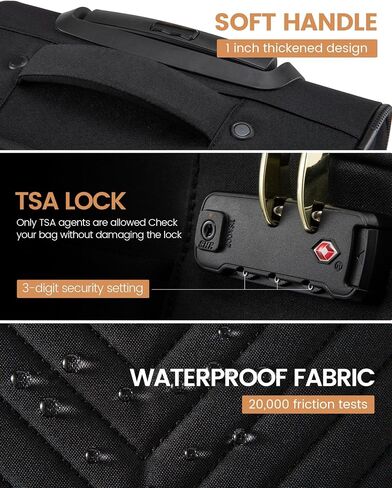 LoveVook Carry On Luggage 22x14x9 Airline Airline المعتمدة ، بحقائب تحمل 20 بوصة على عجلات ، حقيبة Rolling Softside مع TSA Lock للنساء الرجال ، أمتعة سفر خفيفة الوزن in Saudi Arabia