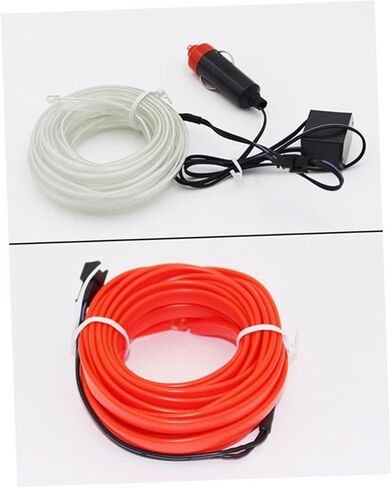 Happyyami DIY Red El Wire Light Strip Neon Rope Tube for Car Interior Decoration Energy Efficient Stable Illumination for Automotive and Home Use in Saudi Arabia