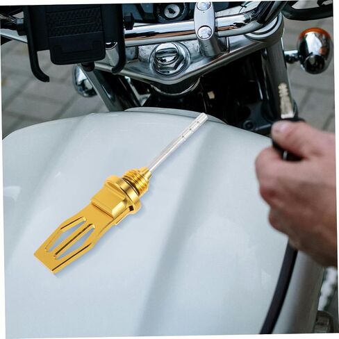 Motorcycle Oil Level Measurement Cap Aluminum Alloy Oil Gauge for Precise Measurement Easy Installation and Fit for Scooter and Motorcycle Maintenance in Saudi Arabia