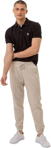 U.S. POLO ASSN. Men's Slim Fit Solid Pique Polo Shirt, White Medium in Saudi Arabia