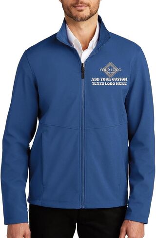 INK STITCH Men J901 Custom Embroidery Logo Texts Collective Soft Shell Zip Up Jackets in Saudi Arabia