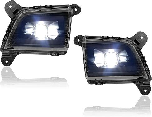 LED Fog Lights Compatible with 2019-2022 Chevy Silverado 1500 2500HD 3500HD, A Pair Of Fog Lights With Daytime Running Lights and Turn Signal Lights in Kuwait