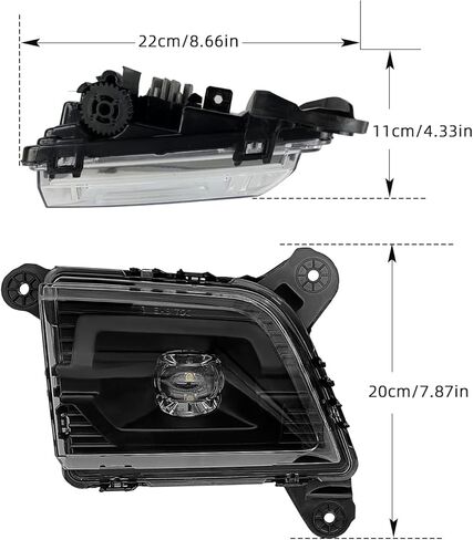LED Fog Lights Compatible with 2019-2022 Chevy Silverado 1500 2500HD 3500HD, A Pair Of Fog Lights With Daytime Running Lights and Turn Signal Lights in Kuwait