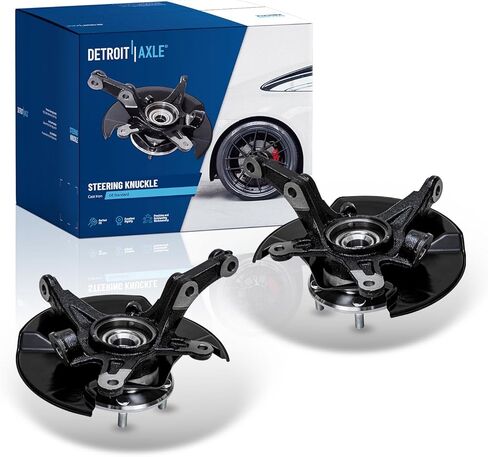 Detroit Axle - مفاصل التوجيه الأمامية وحمل العجلات مراكز 06-11 هوندا سيفيك ، استبدال 2006 2007 2008 2008 2010 2011 Civic Knuckles مع محمل العجلات وتجميع المحاور in Kuwait
