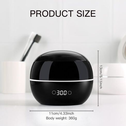 Ultrasonic Retainer Cleaner, 25W/45kHz Professional Ultrasonic Jewelry Cleaner, 180ML Portable Retainer Cleaner Machine for Dentures, Retainer, Aligner, Braces, Mouth Guard in Saudi Arabia