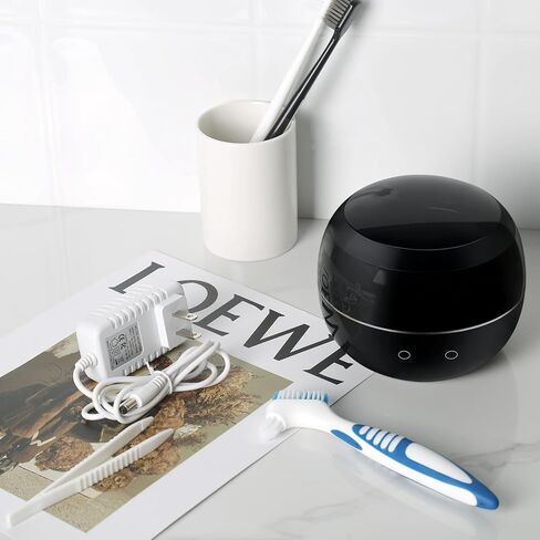 Ultrasonic Retainer Cleaner, 25W/45kHz Professional Ultrasonic Jewelry Cleaner, 180ML Portable Retainer Cleaner Machine for Dentures, Retainer, Aligner, Braces, Mouth Guard in Saudi Arabia
