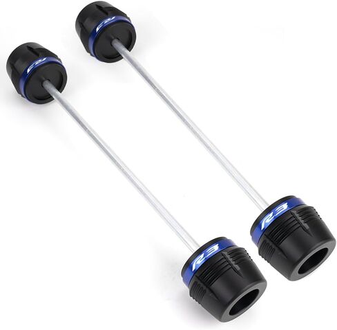MOWOK Fit For YAMAHA R3 YZF-R3 YZFR3 2015-2024 2025 Motorcycle Accessories Frame sliders Front Rear Wheel Axle Fork Slider Crash Protector Protection (Blue) in Saudi Arabia