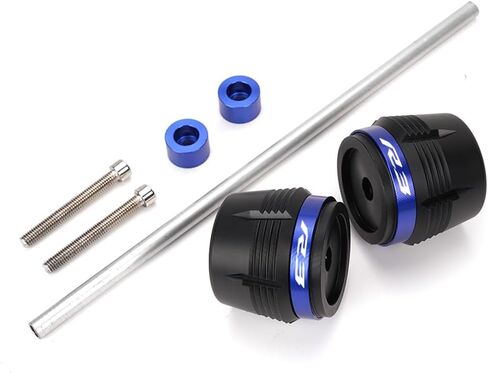 MOWOK Fit For YAMAHA R3 YZF-R3 YZFR3 2015-2024 2025 Motorcycle Accessories Frame sliders Front Rear Wheel Axle Fork Slider Crash Protector Protection (Blue) in Saudi Arabia