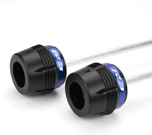 MOWOK Fit For YAMAHA R3 YZF-R3 YZFR3 2015-2024 2025 Motorcycle Accessories Frame sliders Front Rear Wheel Axle Fork Slider Crash Protector Protection (Blue) in Saudi Arabia