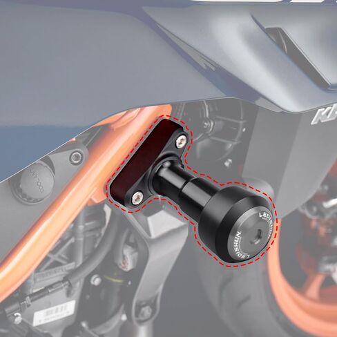 for Duke 390, 250, 125, Svartpilen 401, Vitpilen 401 Motorcycle Falling Protection Frame Sliders Fairing Guard Anti Crash Pad Protector (for KTM & Husqvarna Vehicle) (Black) in Saudi Arabia
