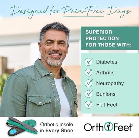 Orthofeet Men's Orthopedic Saturn Hands-Free Slip-On Sandals in Saudi Arabia