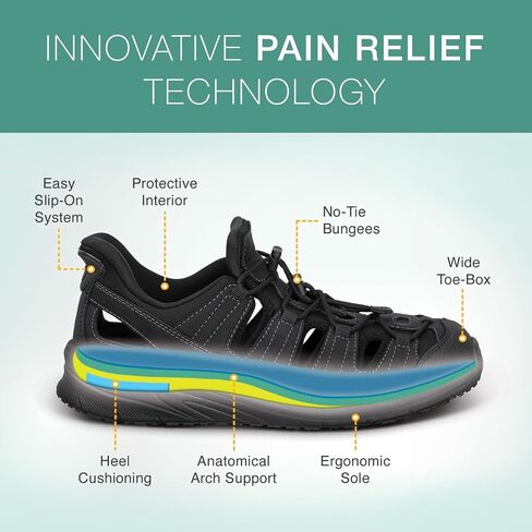 Orthofeet Men's Orthopedic Saturn Hands-Free Slip-On Sandals in Saudi Arabia