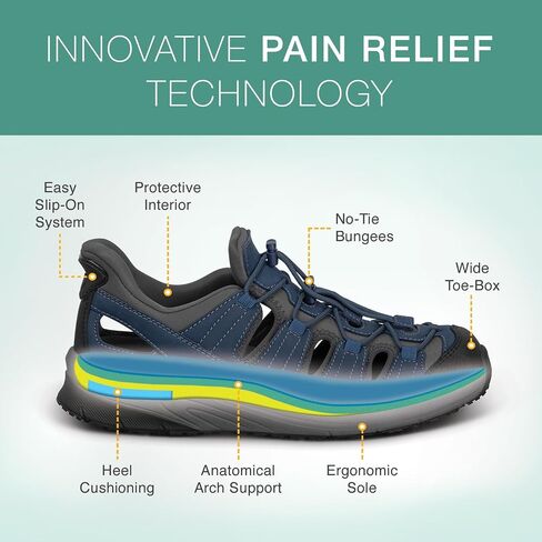 Orthofeet Men's Orthopedic Saturn Hands-Free Slip-On Sandals in Saudi Arabia