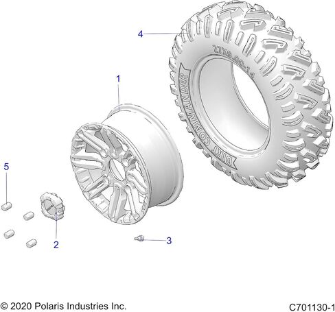 Polaris Off Road Dirt Commander Tyre ، 27x9-R14 ، الجزء 5415346 in Saudi Arabia