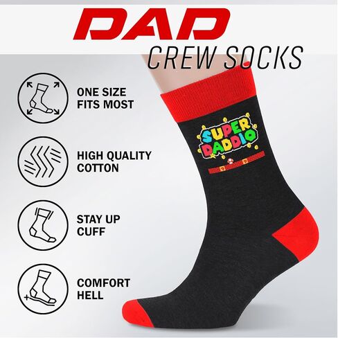 Father's Day Gifts for Dad from Daughter, Son, Kids - Father's Day Gifts from Daughter, Son - Dad Gifts for Fathers Day - Present for Dad - Dad Birthday Gift, Birthday Gifts for Dad - Funny Dad Socks in Saudi Arabia