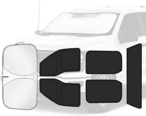 Car Window Shades for Toyota 4Runner 2010-2024 Accessories - Full Set 8PCS Side Window Sunshades with Memory Frame & Blackout Fabric, Privacy UV Shield for Camping/Travel in Saudi Arabia