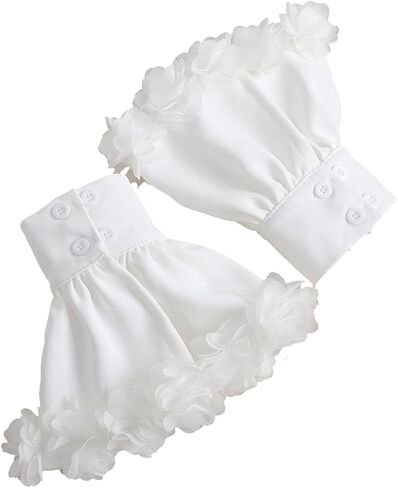 AUOCATTAIL Floral Flared Cuff Bubble Fake Sleeves Wrist Cuffs for Women Gloves Party Costume Accessories Decoration in Saudi Arabia