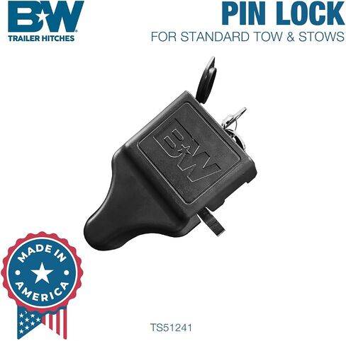 B & W Trailer Hitches Tow & Stow Pin Lock - Lock All -in -One لدامن التعديل - TS51241 in Saudi Arabia