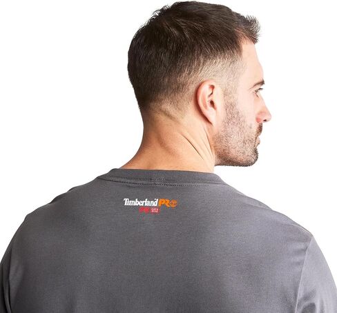 Timberland Pro Men Men's Fr Cotton Core T-Shirt Longeve Sleeve Pocket ، الفحم in Saudi Arabia