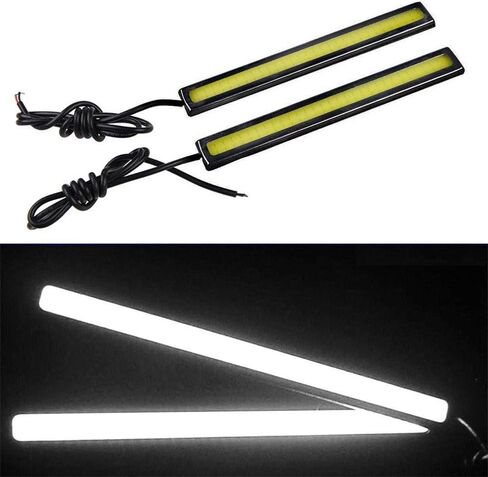 2pcs 17 سم مكب LED Universal LED Strip Car أثناء النهار تشغيل مصباح الضباب DRL DRL ضوء شريط LED مرن شريط مقاوم للماء 10-16V (17 سم ، أبيض بارد) in Saudi Arabia