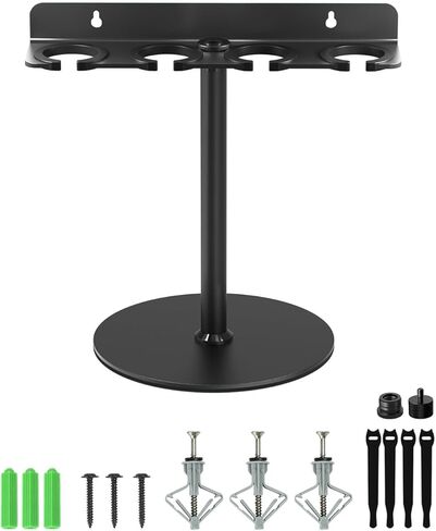 [2024 Upgrade ] Multi Microphone Holder for Mic Stand Storage Organizer for Handheld Dynamic Wired and Wireless Mics Wall Mounter or Rubber Padding to 5/8"-27 or 3/8"-16 Threaded in Kuwait