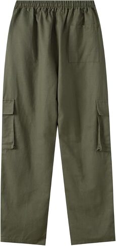 Men's Slim-Straight Cargo Pants Cotton Multi-Pockets Tactical Outdoor Work Pants in Saudi Arabia