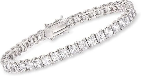 روس سايمونز 16.00 CT. T.W. سوار تنس CZ الأميرة في الفضة الاسترليني in Saudi Arabia
