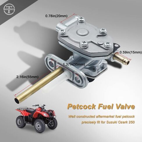 المكربن ​​+ صمام الوقود بيتكوك لـ Su-zuki Ozark LTZ 250 Quadsport 250 Carb 2004-2009 LTF 250 2x4 2WD 2002-2009 مفتاح إيقاف، 13200-05G01 in Saudi Arabia