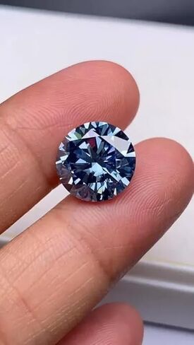 3.04 Ct Certified Natural Diamond – Royal Blue, Round Brilliant Cut, VVS1 Clarity, D Color, 9.50mm Loose Gem for Fine Jewelry & Custom Rings in Saudi Arabia