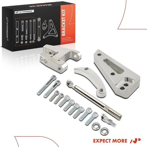 A-Premium Polished Aluminum Alternator Bracket Kit Compatible with Chevy Small Block 1955-1968, with Short Water Pump in Saudi Arabia
