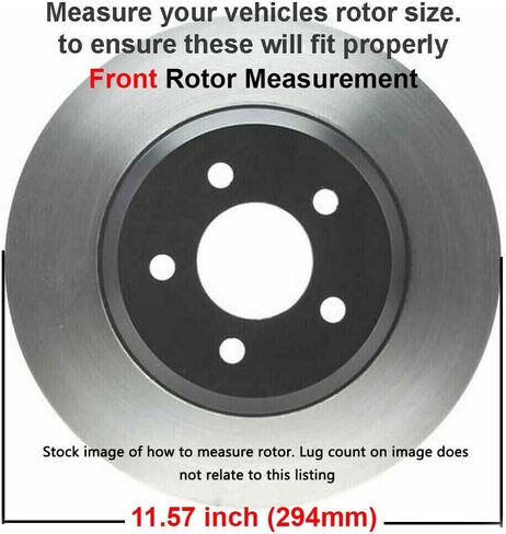 Detroit Axle - Front Brake Kit for Chrysler 200 Sebring Avenger Caliber Compass Patriot Eclipse Galant Lancer Outlander Sport Replacement Brake Rotors Ceramic Brakes Pads : 11.57" inch Rotor in Saudi Arabia