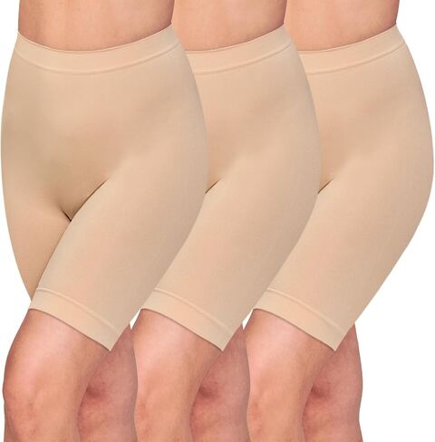 Women's Slip Shorts for Under Dresses Anti Chafing High Waisted Seamless Smooth Safety Shorts in Saudi Arabia