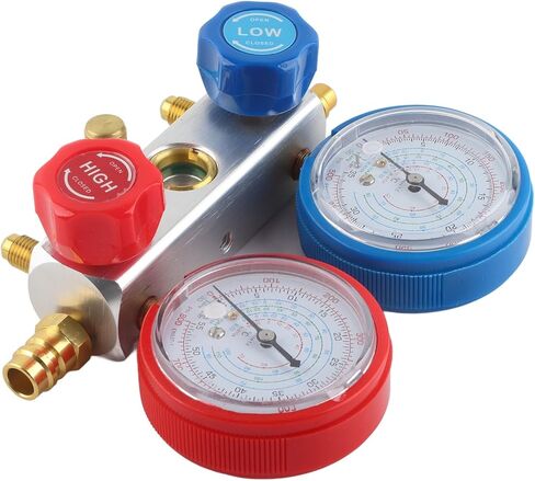مجموعة المقياس المنوع AC مجموعة R410A R22 R404 أدوات شحن المبرد 3 طريقة ضغط التشخيص لأنظمة تكييف الهواء in Saudi Arabia