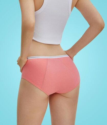 Teen Girls Period Underwear, Menstrual Leak-Proof Heavy Flow Absorbency Washable Protective Cotton Panties 4 Pack in Saudi Arabia