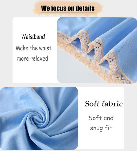 Sladatona Teen Girls Viscose from Bamboo Underwear Girls Lace Trim Tagless Soft Briefs(Pack of 6) in Kuwait