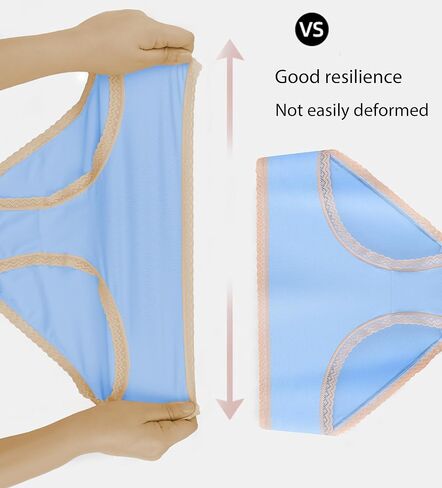 Sladatona Teen Girls Viscose from Bamboo Underwear Girls Lace Trim Tagless Soft Briefs(Pack of 6) in Kuwait