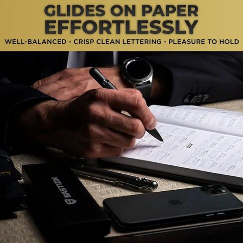 BASTION® Luxury Bolt Action Pen, Durable Professional Ballpoint Pen with Fine Tip, EDC Pen Ink Refillable Pen - 100% Stainless Steel in Kuwait