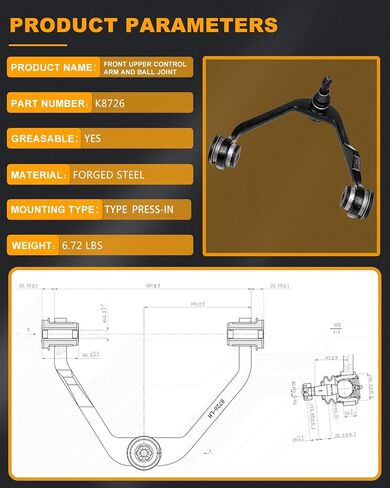 16pc Set 2WD Front Lower Upper Control Arm Fit 1997-2003 For Ford For F-150 Expedition For F-250 For Lincoln Blackwood Navigator Ball Joint Idler Pitman Arm Outer Inner Tie Rod Sway Bar Link in Saudi Arabia
