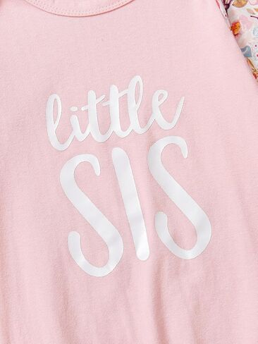 AMAWMW Newborn Baby Girl Little Sister Sleeper Gown Stripe Long Sleeve Nightgown Pajamas Gifts Stuff Essential Outfit in Kuwait