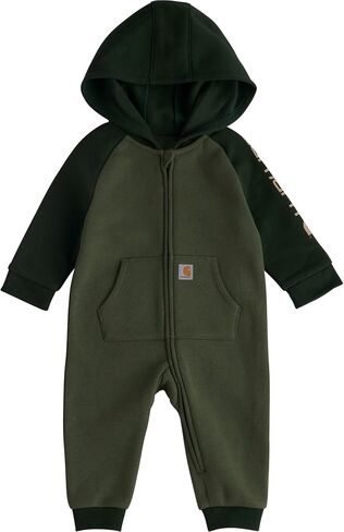 Carhartt Boys Long-Sleeve Zip-Front Hooded Coverall, Carhartt Brown Solid, 9 Months in Saudi Arabia