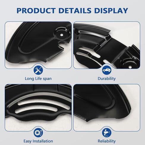 2PCS Brake Dust Shield Splash Front Left & Right Side for 2010-2020 F-150, 2007-2022 Expedition, 2007-2023 Navigator Replacement 9L1Z2K004B 9L1Z2K005B in Saudi Arabia