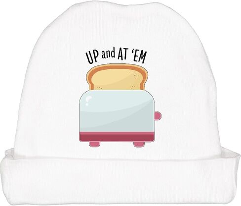 inktastic Up and at 'Em- Breakfast Humor Baby Beanie Hat in Saudi Arabia