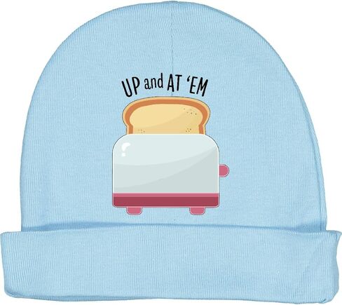 inktastic Up and at 'Em- Breakfast Humor Baby Beanie Hat in Saudi Arabia
