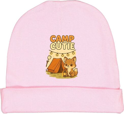 inktastic Camp Cutie Adorable Fox Camping Adventure Baby Beanie Hat in Saudi Arabia