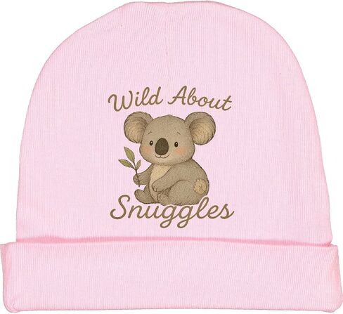 inktastic Wild About Snuggles Cute Koala Design Baby Beanie Hat in Saudi Arabia
